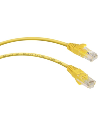 PC-UTP-RJ45-Cat.5e-1.5m-YL (7695c), желтый. Патч-корд медный. CABEUS в Воронеже