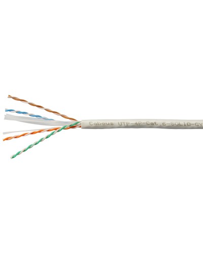 UTP-4P-Cat.6-SOLID-LSZH-GY-100 (11108c-5). Кабель «витая пара» (LAN) для структурированных систем связи. CABEUS в Воронеже