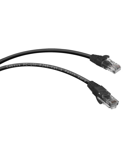 PC-UTP-RJ45-Cat.6-1.5m-BK (8664c), чёрный. Патч-корд медный. CABEUS в Воронеже