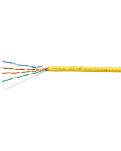 UTP-4P-Cat.5e-SOLID-LSZH-YL-100 (9780c-5). Кабель «витая пара» (LAN) для структурированных систем связи. CABEUS в Воронеже