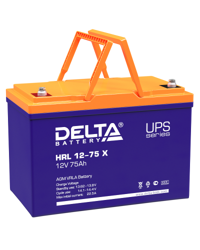 Delta HRL 12-75 X. Аккумулятор герметичный свинцово-кислотный. Delta в Воронеже
