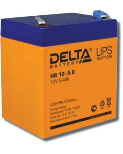 Delta HR 12-5.8. Аккумулятор герметичный свинцово-кислотный. Delta в Воронеже