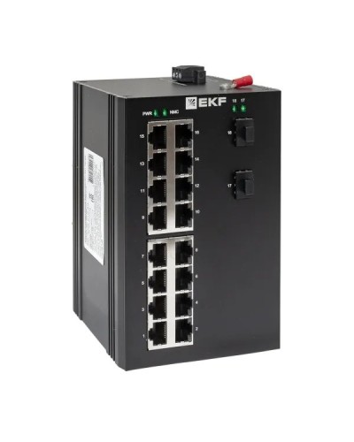 TSX-U-2GX/SFP-16GT. Промышленный неуправляемый коммутатор. EKF в Воронеже