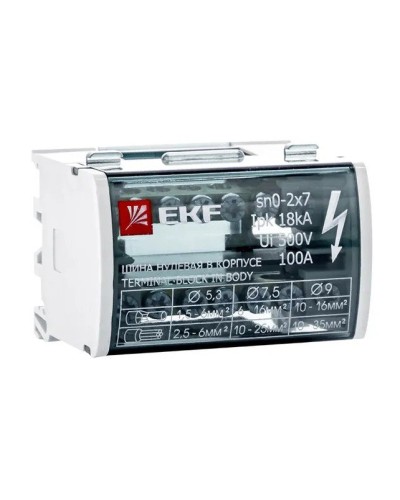Шина нулевая в корпусе 2х7 (sn0-2х7). Шина нулевая в корпусе. EKF в Воронеже