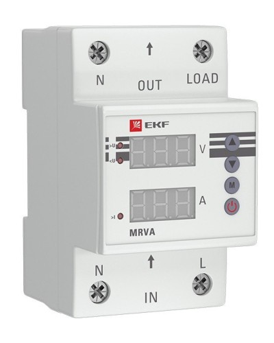 MRVA 63A PROxima (MRVA-63A). Реле напряжения и тока с дисплеем. EKF в Воронеже