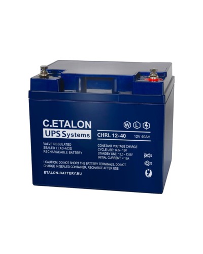 C.ETALON CHRL 12-40. Аккумулятор герметичный свинцово-кислотный. ETALON в Воронеже