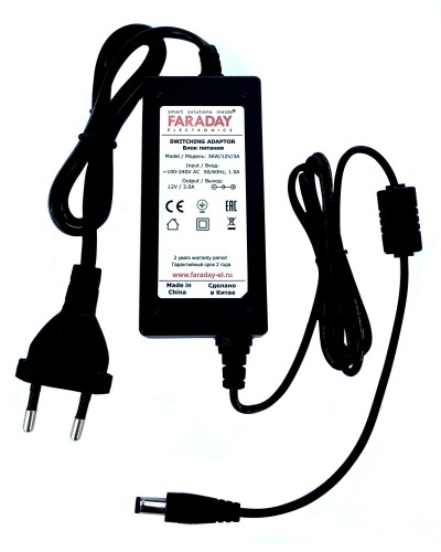 36W/12V/3A. Импульсный блок питания в пластиковом корпусе. FARADAY в Воронеже