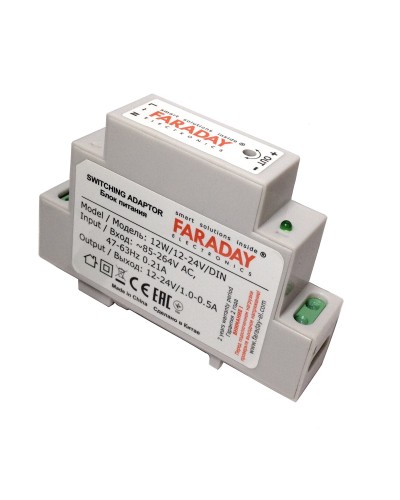 12W/12-24V/DIN. Блок питания. FARADAY в Воронеже