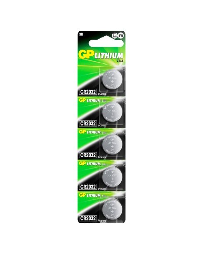 GP Lithium CR2032 (GP CR2032-2C5 100/2000), упак. 5 шт. БЛИСТЕР. Литиевые дисковые батарейки. GP Batteries в Воронеже