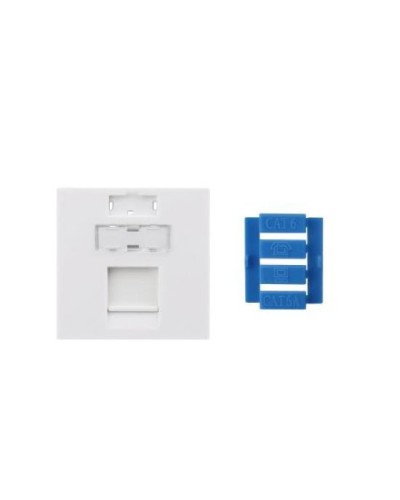 SIP3-1K-M45-45. Вставка 45x45 для 1 модуля Keystone Jack, со шторкой. Hyperline в Воронеже