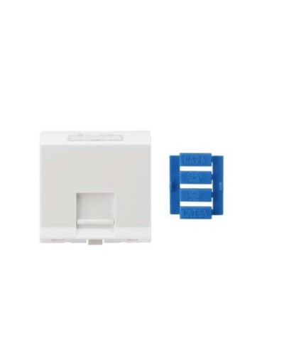 SIP3A-1K-M45-45. Вставка угловая 45x45 для 1 модуля Кeystone Jack, со шторками. Hyperline в Воронеже