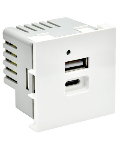 Розетка USB A+C 4,2А PRIMER РКЮ-25-40-П белый IEK (PR-KK40D-RU-0-2-AC-K01). Розетка USB. IEK в Воронеже