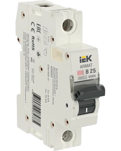 M06N 1P B 25А 6кА ARMAT (AR-M06N-1-B025). Автоматический выключатель. IEK в Воронеже