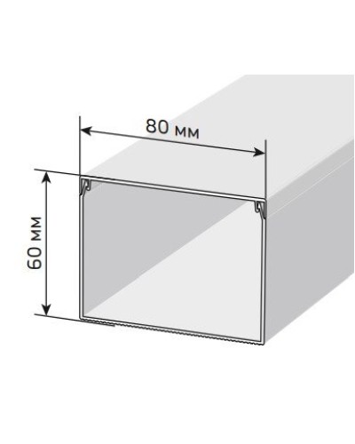 Короб 80х60 ЭЛЕКОР (CKK10-080-060-1-K01-008). Кабель-канал с двойным замком. IEK в Воронеже
