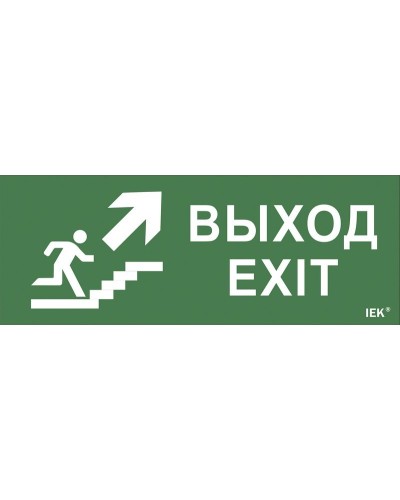 Самоклеящаяся этикетка Выход/лестница вверх/фигура для ССА 1005 (LPC10-1-35-13-VLVVF). Самоклеящаяся этикетка 240х90 мм. IEK в Воронеже