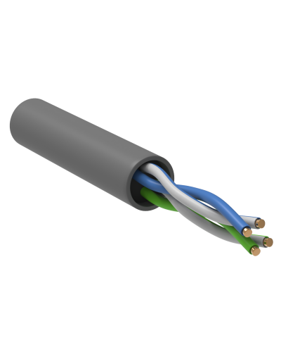 GENERICA U/UTP кат. 5E 100МГц 2 пары PVC INDOOR серый (BC1-C5E02-111-100-G). Кабель «витая пара» (LAN) для структурированных систем связи. IEK в Воронеже