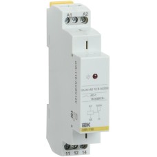 Реле промежуточное модульное OIR 1 контакт 16А 12В AC/DC (OIR-116-ACDC12V). Реле промежуточное модульное. IEK