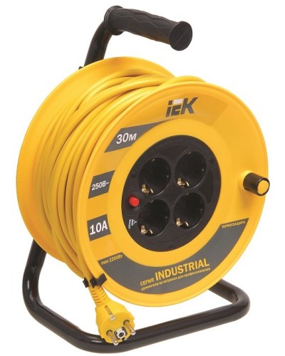 УК30 4 места, 30м (WKP15-16-04-30). Удлинитель на катушке Industrial. IEK в Воронеже