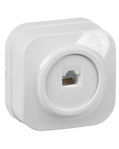 Розетка RJ45 кат.5E о/у РК10-ХБ белый IEK GLORY (EKH10-K01). Розетка компьютерная. IEK в Воронеже