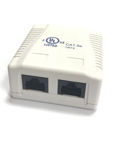 RJ-45-2 (8P8C) CAT5e, 2 выхода (LISTED) компьютерная розетка: Розетка компьютерная 2 выхода в Воронеже