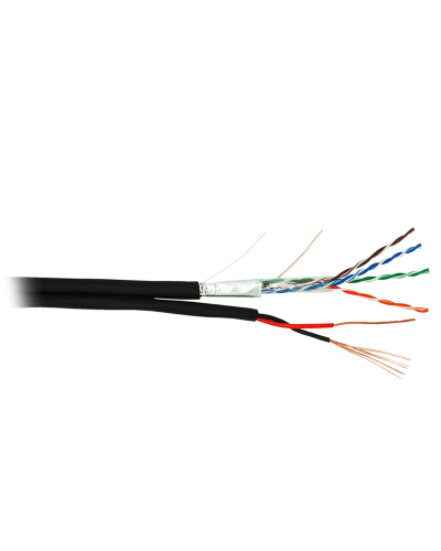 F/UTP 4pair, Cat5e, Out, PVC+PWR (EC-UF004-5E-PC075-PE-BK). Кабель «витая пара» (LAN) для структурированных систем связи. NETLAN в Воронеже