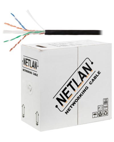 U/UTP 4pair, Cat6, Solid, Out, PE (EC-UU004-6-PE-BK). Кабель «витая пара» (LAN) для структурированных систем связи. NETLAN в Воронеже