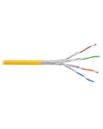 S/FTP, 4pair, Cat7a, Solid, In, LSZH (NKL 4375C-YL). Кабель «витая пара» (LAN) для структурированных систем связи. NIKOLAN в Воронеже