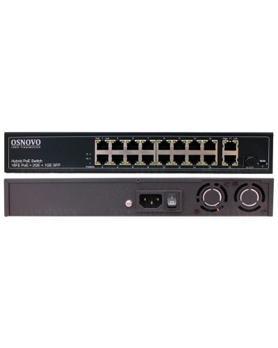 SW-61621(300W). Коммутатор 16-портовый Fast Ethernet с PoE. OSNOVO в Воронеже