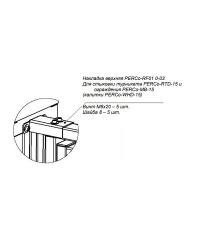 PERCo-RF01 0-03. Накладка верхняя. PERCo в Воронеже
