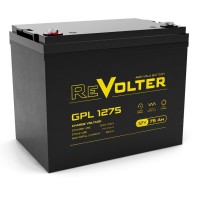 Revolter GPL 1275. Аккумулятор автомобильный герметичный свинцово-кислотный. Revolter