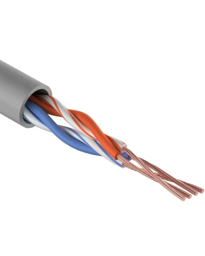 U/UTP, CAT 5e, PVC, 2PR, 24AWG, INDOOR, STRANDED, серый, 305м REXANT (01-0026). Кабель «витая пара» (LAN) для структурированных систем связи. Rexant в Воронеже