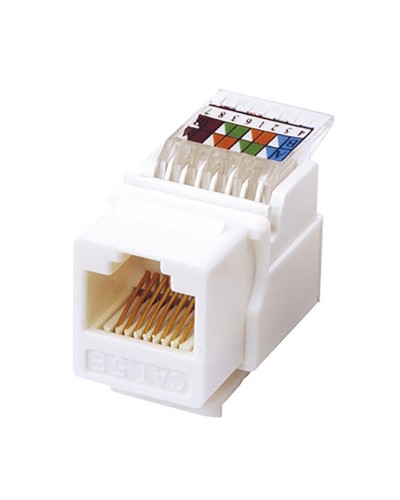 Модуль Keystone Jack RJ-45(8P8C), UTP, CAT 5e, тип 180 градусов, самозажимной, белый REXANT (03-1012): Модуль Keystone Jack в Воронеже