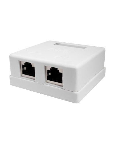 Розетка настенная RJ-45, 8P8C, Cat.5e, 2 порта, FTP (10-0308). Компьютерная розетка. SUPRLAN в Воронеже