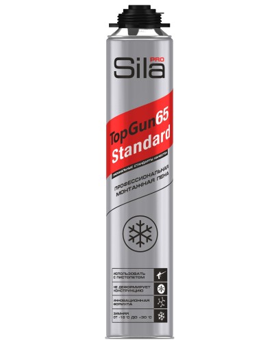 Пена монтажная Sila Pro TopGun 65 STANDARD winter, 850 мл. Пена монтажная профессиональная. Sila в Воронеже