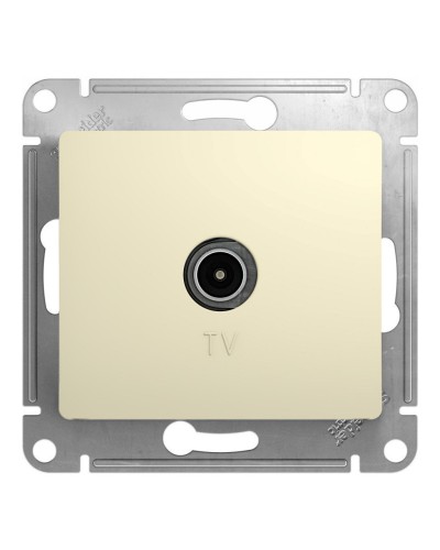 Glossa розетка TV антенна коннектор, 1-местная, скрытой установки, механизм, бежевый (GSL000293). Розетка TV антенна. Systeme Electric в Воронеже