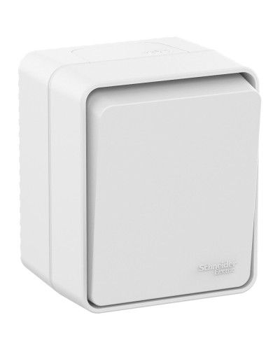 AtlasDesign PROFI54 выключатель 1-клавишный, открытой установки, белый (ATN540111). Выключатель. Systeme Electric в Воронеже