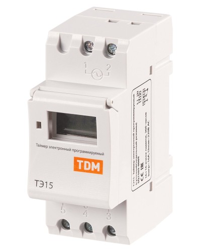 ТЭ15-1мин/7дн-16on/off-16А-DIN TDM (SQ1503-0005). Таймер электронный. TDM ЕLECTRIC в Воронеже