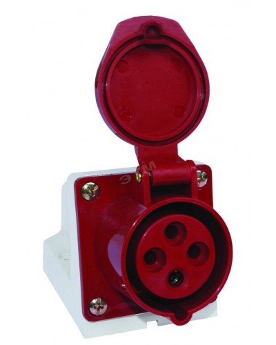 Розетка 124 стационарная 3Р+РЕ 32А 380В IP44 (SQ0602-0005). Розетка. TDM ЕLECTRIC в Воронеже