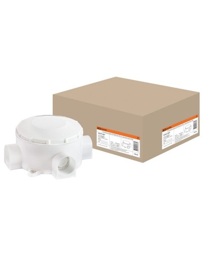 Распаячная коробка ОП D80х35мм, IP42, 3-х рожковая, белая TDM (SQ1401-4004). Распаячная коробка ОП. TDM ЕLECTRIC в Воронеже