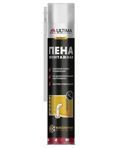 Пена монтажная бытовая ULTIMA, всесезонная, 700 мл: Пена монтажная в Воронеже