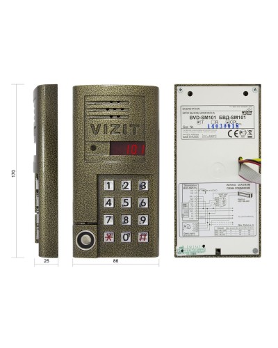 БВД-SM101TCPL. Вызывная панель цветная. VIZIT в Воронеже