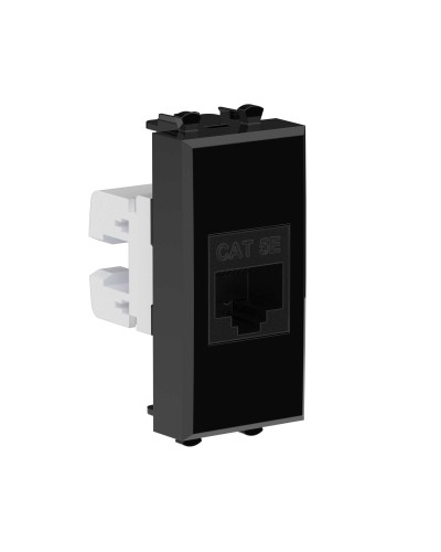 Розетка RJ-45, кат.5E, Avanti, 1 модуль, черный квадрат (4402661): Розетка компьютерная модульная в Воронеже