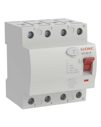 YON MAX MDL100 ВДТ, 4P, 30mA, 40A, АС (MDL100-4P2-40-AC). Автоматический выключатель дифференциальный (УЗО). ДКС в Воронеже