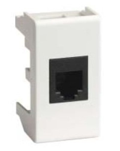Розетка RJ-45 Viva 1 модуль белая (45048): Розетка компьютерная экранированная с одним разъёмом в Воронеже