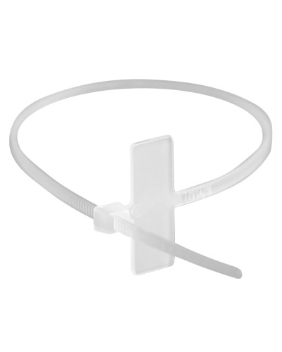 Хомут 2,5x100 белый (100шт) (252100SR-M): Хомут маркировочный, горизонтальная табличка под замком 24,5x7,8 в Воронеже