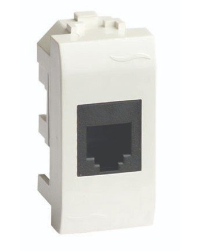 Розетка RJ-45 Brava 1 модуль слоновая кость (75457S): Розетка компьютерная с одним разъёмом в Воронеже