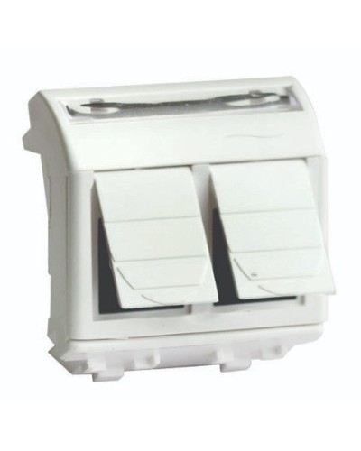 Розетка RJ-45 Brava 2 модуля слоновая кость (75459S): Розетка компьютерная с двумя разъёмами в Воронеже