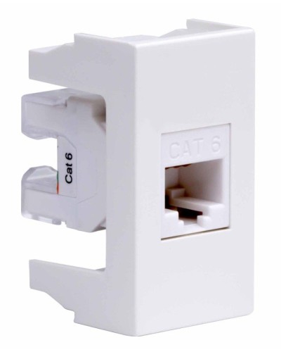 Розетка RJ-45 Viva 1 модуль кат.6A белая (45058). Розетка компьютерная экранированная с одним разъёмом. ДКС в Воронеже