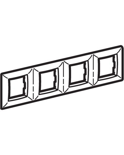 Рамка на 2+2+2+2 модуля (четырехместная), белая (75014W): Рамка четырехместная, Brava в Воронеже