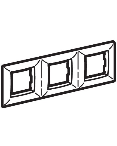 Рамка на 2+2+2 модуля (трехместная), белая (75013W): Рамка трехместная, Brava в Воронеже